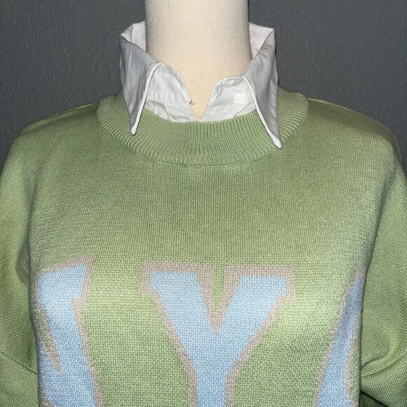 ANTHROPOLOGIE MAEVE NYC Graphic Twofer Sweater NEW WITH TAGS  Oversized - XS - Picture 3 of 14